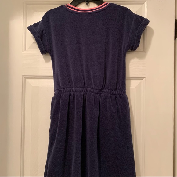 Cat & Jack Terry Cloth Navy Blue Dress-Size 10/12 - Picture 6 of 8